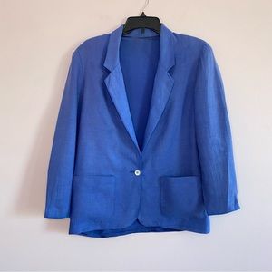 Vintage Jos A Bank Clothiers Blue Button Down Blazer